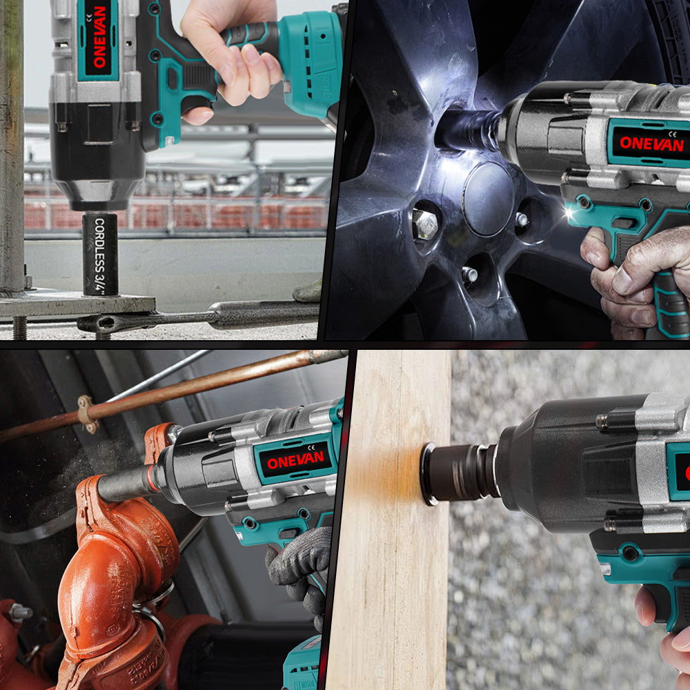 ONEVAN 3/4" 3100N·m Brushless Cordless Impact Wrench | For Makita 18V Battery - Image 6
