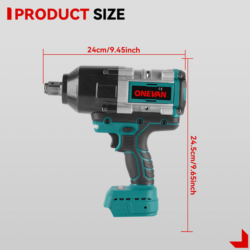 ONEVAN 3/4" 3100N·m Brushless Cordless Impact Wrench | For Makita 18V Battery - Image 3