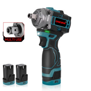 ONEVAN 16.8V 1/2" 290N·m Brushless Cordless Impact Wrench With 2 Batteries & Charger