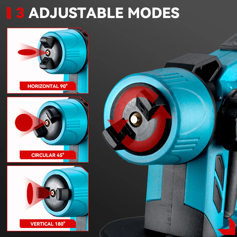 ONEVAN 1000ML Electric Cordless Paint Spray Gun | For Makita 18V Battery - Image 3