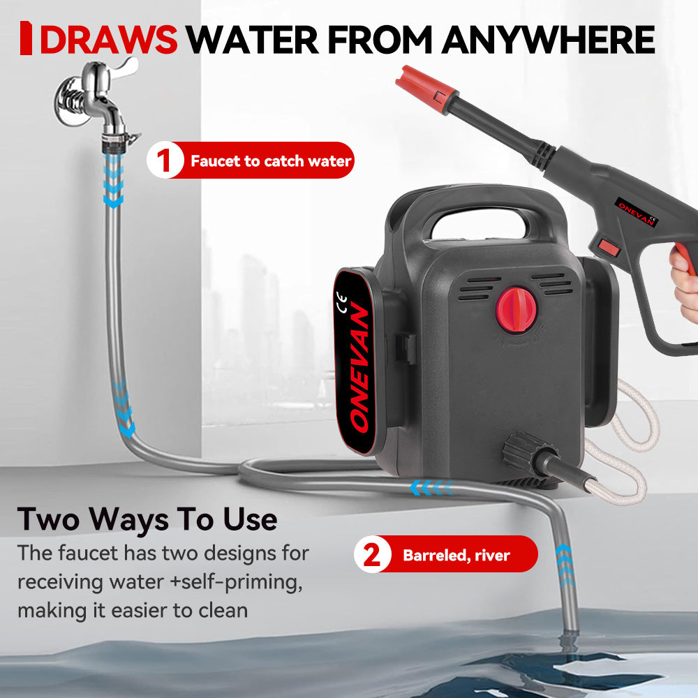 ONEVAN MINI 15Bar (218 PSI) Cordless Portable High-Pressure Washer | For Makita 18V Battery - Image 9